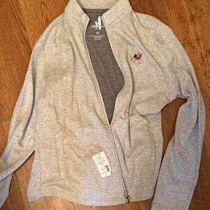 Gray Jacket with Embroidered Logo
